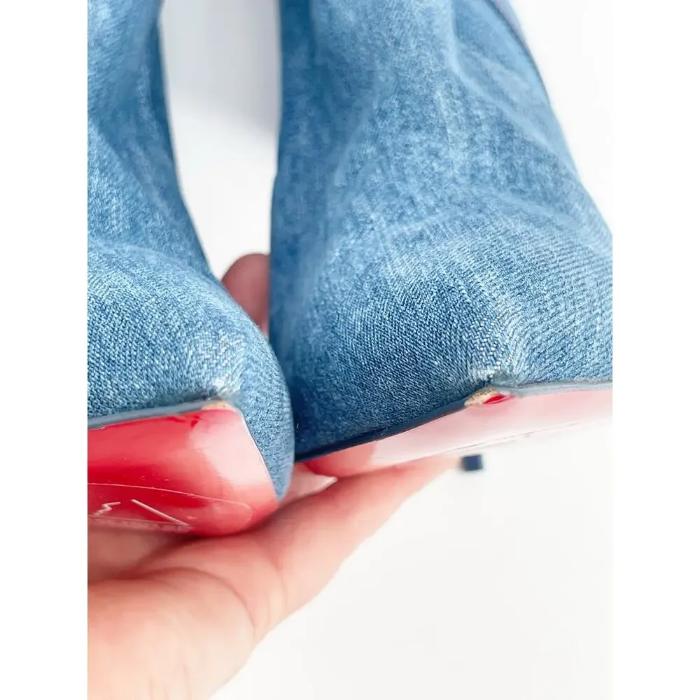 Christian Louboutin Denim Over the Knee Boots - Picture 10 of 15